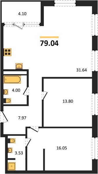 Фото №1: 2-комнатная квартира 81&nbsp;м², 2/18&nbsp;эт. - Краснодар, Карасунский внутригородской округ, Хлопчато-бумажный Комбинат, мкр. жилой квартал Патрики