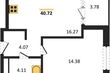 Фото №1: 1-комнатная квартира 42 м², 13/18 эт. - Краснодар, мкр. жилой квартал Патрики,