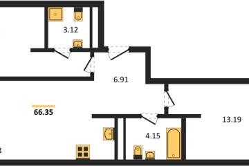 Фото №1: 2-комнатная квартира 70 м², 8/18 эт. - Краснодар, мкр. жилой квартал Патрики,