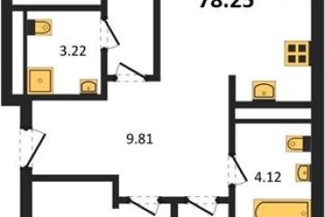 Фото №1: 3-комнатная квартира 80 м², 13/18 эт. - Краснодар, мкр. жилой квартал Патрики,
