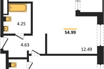 Фото №1: 2-комнатная квартира 56 м², 3/18 эт. - Краснодар, мкр. жилой квартал Патрики,