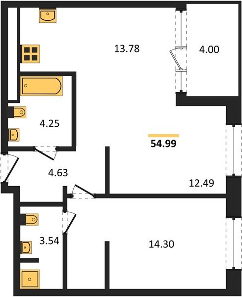 Фото №1: 2-комнатная квартира 56&nbsp;м², 3/18&nbsp;эт. - Краснодар, Карасунский внутригородской округ, Хлопчато-бумажный Комбинат, мкр. жилой квартал Патрики