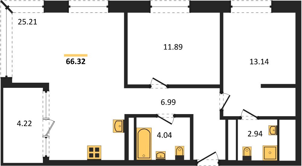 Фото №1: 2-комнатная квартира 68&nbsp;м², 15/18&nbsp;эт. - Краснодар, Карасунский внутригородской округ, Хлопчато-бумажный Комбинат, мкр. жилой квартал Патрики