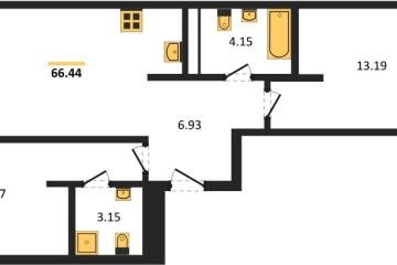 Фото №1: 2-комнатная квартира 70 м², 2/18 эт. - Краснодар, мкр. жилой квартал Патрики,