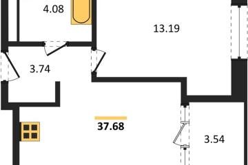 Фото №1: 1-комнатная квартира 39 м², 13/18 эт. - Краснодар, мкр. жилой квартал Патрики,