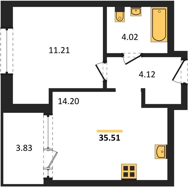 Фото №1: 1-комнатная квартира 37&nbsp;м², 6/18&nbsp;эт. - Краснодар, Карасунский внутригородской округ, Хлопчато-бумажный Комбинат, мкр. жилой квартал Патрики