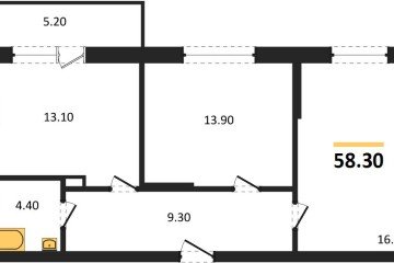 Фото №1: 2-комнатная квартира 61&nbsp;м², 3/3&nbsp;эт. - Берёзовый, мкр. жилой комплекс Нова Вита, ул. имени А.Н. Лодыгина, 6к15