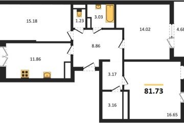 Фото №1: 3-комнатная квартира 83 м², 24/24 эт. - Краснодар, мкр. Музыкальный, ул. Российская, 257/7лит3