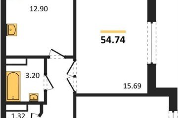 Фото №1: 2-комнатная квартира 58 м², 4/24 эт. - Краснодар, мкр. Музыкальный, ул. Российская, 257/7лит3
