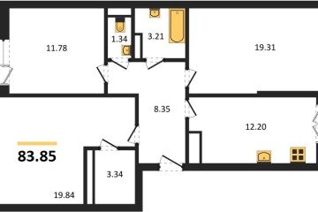 Фото №1: 3-комнатная квартира 85 м², 23/24 эт. - Краснодар, мкр. Музыкальный, ул. Российская, 257/7лит3
