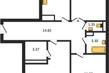 Фото №1: 3-комнатная квартира 88 м², 23/24 эт. - Краснодар, мкр. Музыкальный, ул. Российская, 257/7лит3