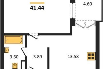 Фото №1: 1-комнатная квартира 42 м², 20/24 эт. - Краснодар, мкр. Музыкальный, ул. Российская, 257/7лит3