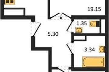 Фото №1: 2-комнатная квартира 55 м², 19/24 эт. - Краснодар, мкр. Музыкальный, ул. Российская, 257/7лит3