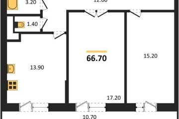 Фото №1: 2-комнатная квартира 68 м², 5/12 эт. - Краснодар, мкр. 9-й километр, ул. Ярославская, 115лит5