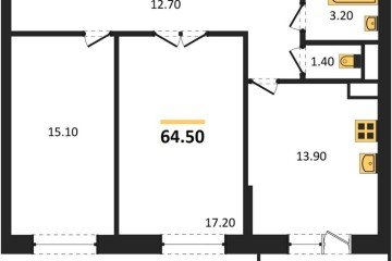 Фото №1: 2-комнатная квартира 65 м², 1/12 эт. - Краснодар, мкр. 9-й километр, ул. Ярославская, 115лит5