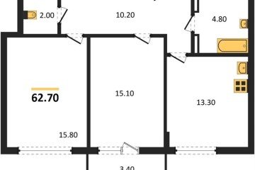 Фото №1: 2-комнатная квартира 62 м², 16/18 эт. - Краснодар, мкр. ЖК Парк у Дома, ул. Героя Владислава Посадского, 17