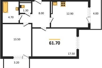 Фото №1: 2-комнатная квартира 61 м², 5/18 эт. - Краснодар, мкр. ЖК Парк у Дома, ул. Героя Владислава Посадского, 17