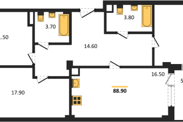 Фото №1: 3-комнатная квартира 90&nbsp;м², 2/7&nbsp;эт. - Краснодар, мкр. Фестивальный, ул. Круговая, 4/1