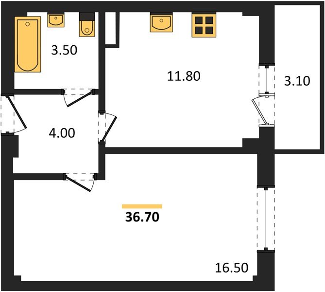 Фото №1: 1-комнатная квартира 37&nbsp;м², 1/7&nbsp;эт. - Краснодар, Прикубанский внутригородской округ, мкр. Фестивальный, ул. Круговая, 4/1