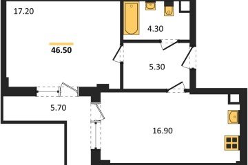 Фото №1: 1-комнатная квартира 47 м², 1/7 эт. - Краснодар, мкр. Фестивальный, ул. Круговая, 4/1