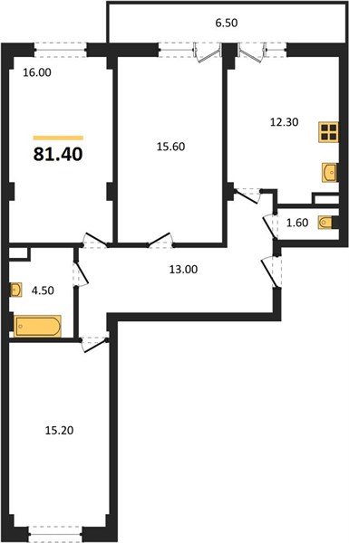 Фото №1: 3-комнатная квартира 83&nbsp;м², 1/7&nbsp;эт. - Краснодар, Прикубанский внутригородской округ, мкр. Фестивальный, ул. Круговая, 4/1