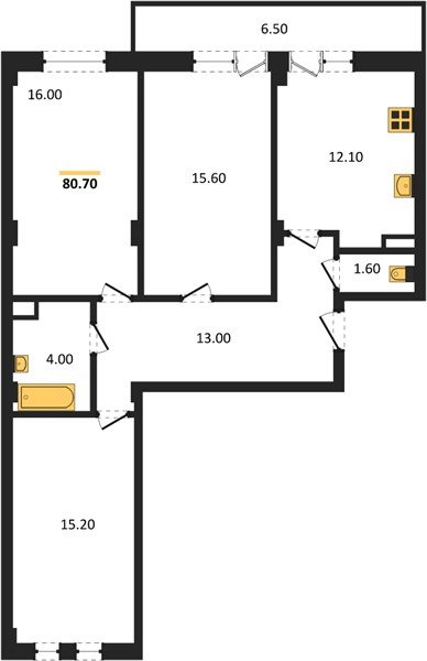 Фото №1: 3-комнатная квартира 81&nbsp;м², 2/7&nbsp;эт. - Краснодар, Прикубанский внутригородской округ, мкр. Фестивальный, ул. Круговая, 4/1