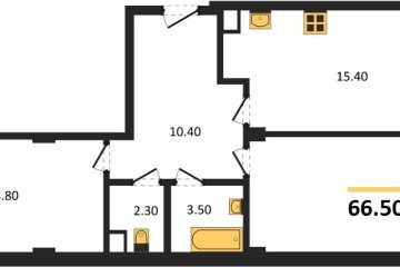 Фото №1: 2-комнатная квартира 68 м², 1/7 эт. - Краснодар, мкр. Фестивальный, ул. Круговая, 4/1