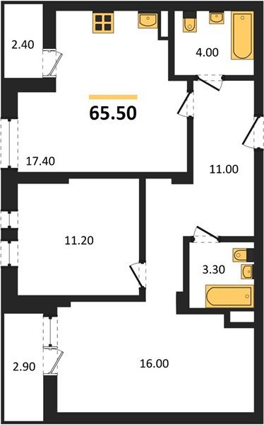 Фото №1: 2-комнатная квартира 67&nbsp;м², 1/7&nbsp;эт. - Краснодар, Прикубанский внутригородской округ, мкр. Фестивальный, ул. Круговая, 4/1