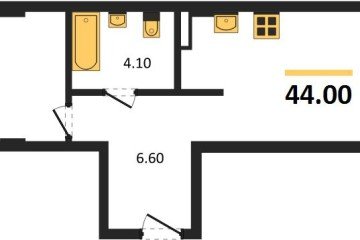 Фото №1: 1-комнатная квартира 44 м², 1/7 эт. - Краснодар, мкр. Фестивальный, ул. Круговая, 4/1