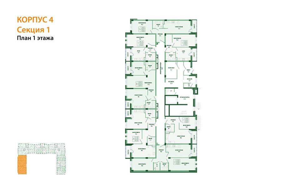 Фото №7: 1-комнатная квартира 44&nbsp;м², 1/7&nbsp;эт. - Краснодар, Прикубанский внутригородской округ, мкр. Фестивальный, ул. Круговая, 4/1