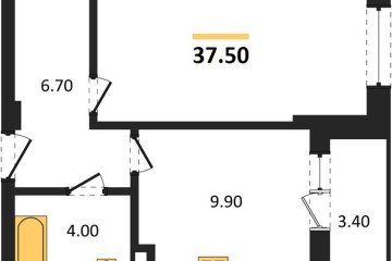 Фото №1: 1-комнатная квартира 38 м², 1/7 эт. - Краснодар, мкр. Фестивальный, ул. Круговая, 4/1