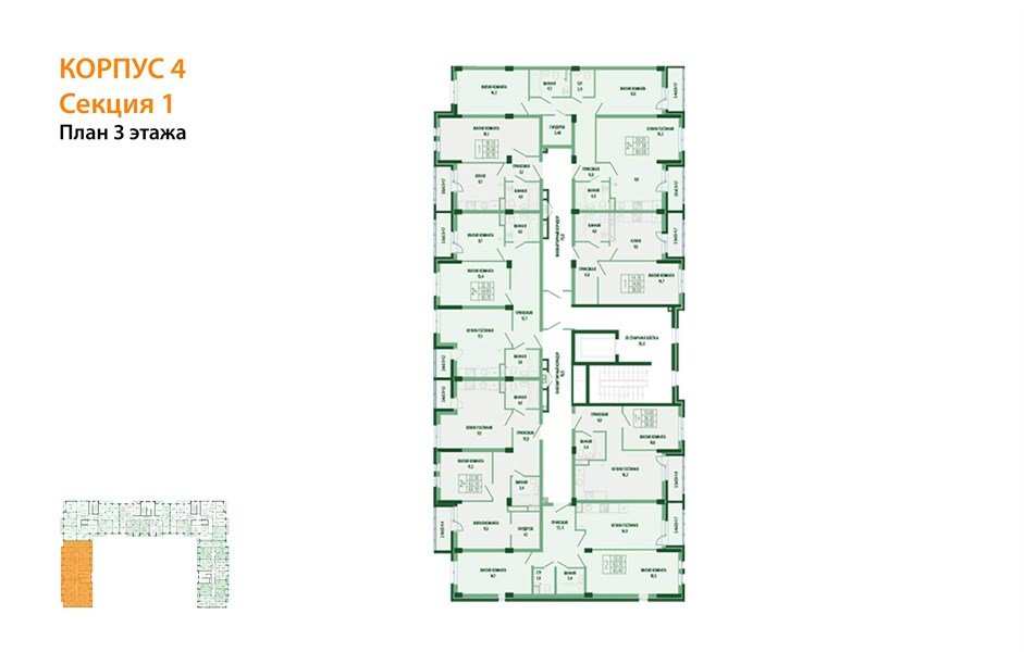 Фото №7: 2-комнатная квартира 67&nbsp;м², 3/7&nbsp;эт. - Краснодар, Прикубанский внутригородской округ, мкр. Фестивальный, ул. Круговая, 4/1