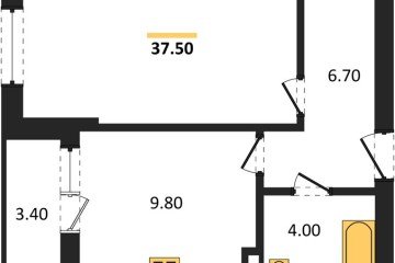 Фото №1: 1-комнатная квартира 38&nbsp;м², 1/7&nbsp;эт. - Краснодар, мкр. Фестивальный, ул. Круговая, 4/1