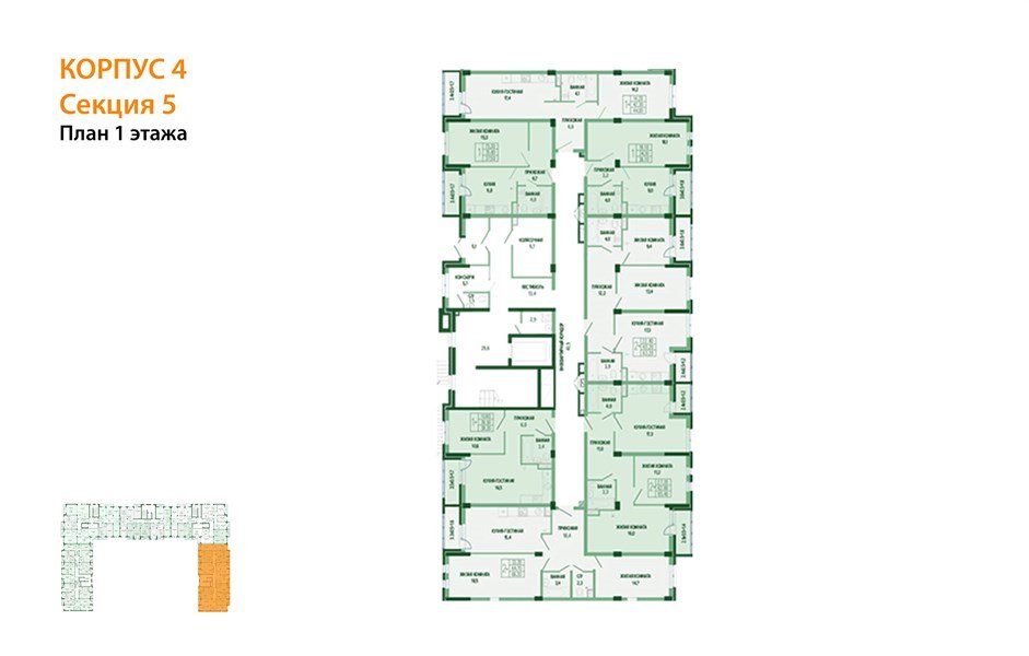 Фото №7: 1-комнатная квартира 39&nbsp;м², 1/7&nbsp;эт. - Краснодар, Прикубанский внутригородской округ, мкр. Фестивальный, ул. Круговая, 4/1