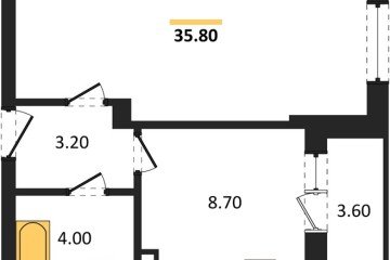 Фото №1: 1-комнатная квартира 36&nbsp;м², 2/7&nbsp;эт. - Краснодар, мкр. Фестивальный, ул. Круговая, 4/1