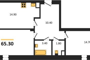 Фото №1: 2-комнатная квартира 67&nbsp;м², 4/7&nbsp;эт. - Краснодар, мкр. Фестивальный, ул. Круговая, 4/1