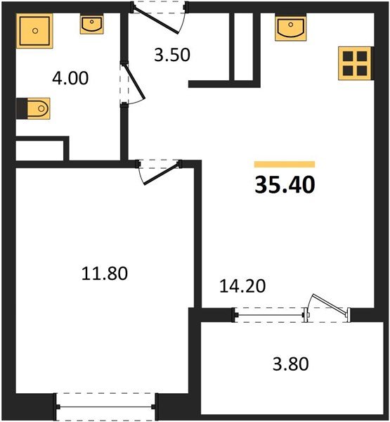Фото №1: 1-комнатная квартира 37&nbsp;м², 9/18&nbsp;эт. - Краснодар, Карасунский внутригородской округ, мкр. ЖК Первое Место, ул. Виктора Казанцева, 1.3лит1