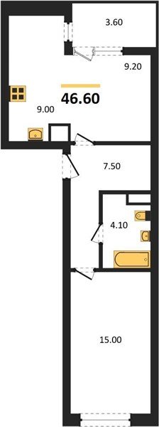 Фото №1: 1-комнатная квартира 48&nbsp;м², 7/18&nbsp;эт. - Краснодар, Карасунский внутригородской округ, мкр. ЖК Первое Место, ул. Виктора Казанцева, 1.3лит1