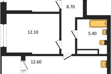 Фото №1: 2-комнатная квартира 62 м², 13/18 эт. - Краснодар, мкр. ЖК Первое Место,