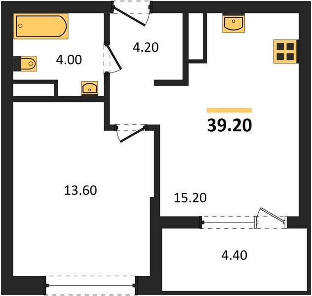 Фото №1: 1-комнатная квартира 41&nbsp;м², 9/18&nbsp;эт. - Краснодар, Карасунский внутригородской округ, мкр. ЖК Первое Место, ул. Виктора Казанцева, 1.3лит2