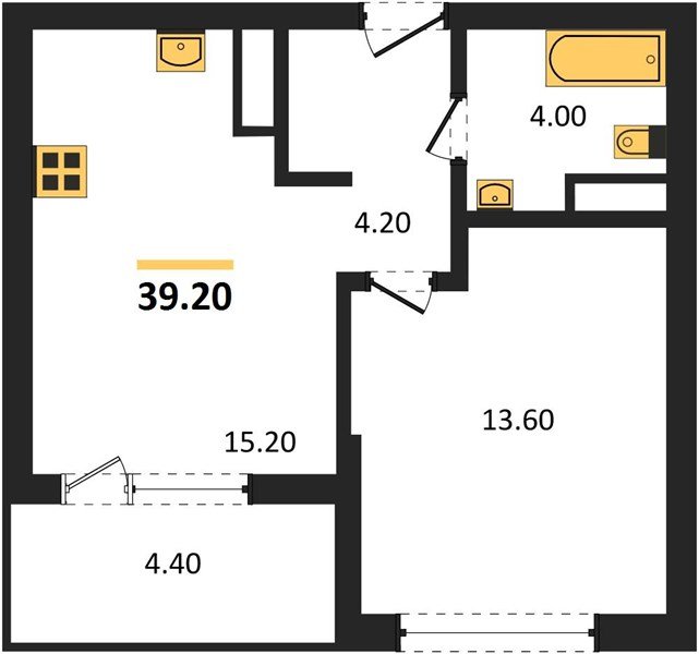 Фото №1: 1-комнатная квартира 41&nbsp;м², 13/18&nbsp;эт. - Краснодар, Карасунский внутригородской округ, мкр. ЖК Первое Место, ул. Виктора Казанцева, 1.3лит2