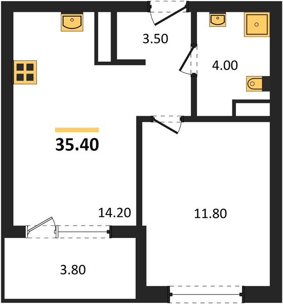 Фото №1: 1-комнатная квартира 37&nbsp;м², 9/18&nbsp;эт. - Краснодар, Карасунский внутригородской округ, мкр. ЖК Первое Место, ул. Виктора Казанцева, 1.3лит2