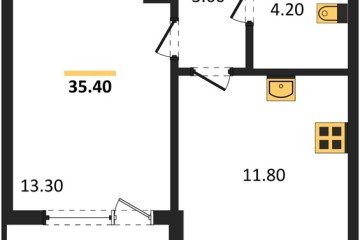Фото №1: 1-комнатная квартира 37 м², 2/18 эт. - Краснодар, мкр. ЖК Первое Место,