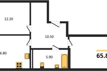 Фото №1: 2-комнатная квартира 67 м², 2/18 эт. - Краснодар, мкр. ЖК Первое Место,