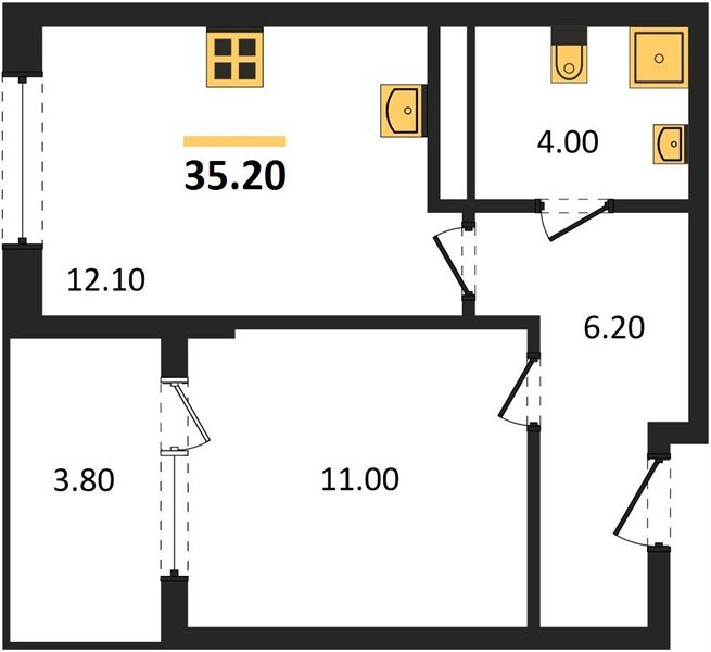 Фото №1: 1-комнатная квартира 37&nbsp;м², 16/18&nbsp;эт. - Краснодар, Карасунский внутригородской округ, мкр. ЖК Первое Место