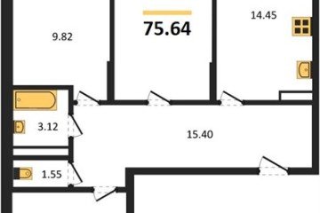 Фото №1: 3-комнатная квартира 75 м², 4/8 эт. - Северская, мкр. ЖК Цветной Бульвар,