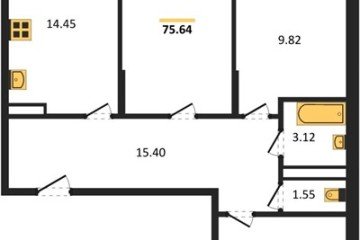 Фото №1: 3-комнатная квартира 76 м², 2/8 эт. - Северская, мкр. ЖК Цветной Бульвар,