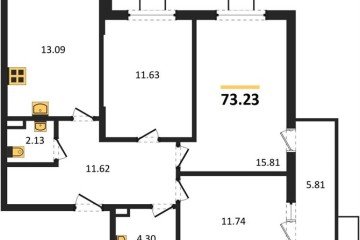 Фото №1: 3-комнатная квартира 74 м², 1/8 эт. - Северская, мкр. ЖК Цветной Бульвар,