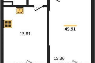 Фото №1: 1-комнатная квартира 46 м², 1/8 эт. - Северская, мкр. ЖК Цветной Бульвар,