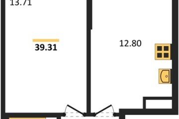 Фото №1: 1-комнатная квартира 39 м², 1/8 эт. - Северская, мкр. ЖК Цветной Бульвар,